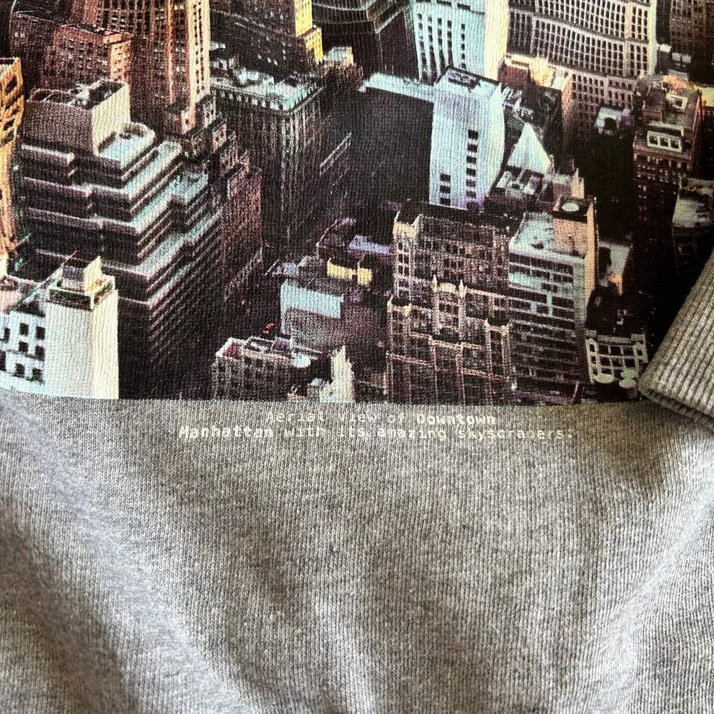 Zara NYC skyline gray sweatshirt Medium - Picture 4 of 5